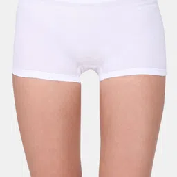 RedRose Women White Solid Cotton Boyshort Briefs Boy Leg-image-52