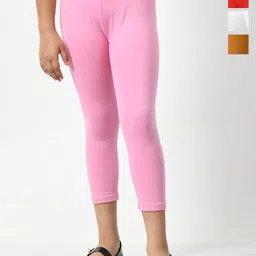 BAESD Girls Pack Of 4 Mid-Rise Regular Fit Capris-picture-44