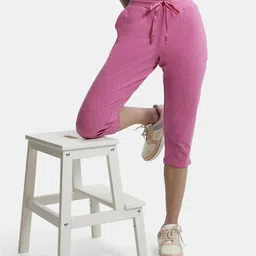 Jockey Super Combed Cotton Elastane Stretch Slim Fit Capri with Side Pockets-1300-image-78