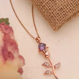 Brado Jewellery Rhodium-Plated Cubic Zirconia Necklace-24