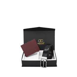 Amicraft Men Black Wallet & Belt Accessory Gift Set-image-22