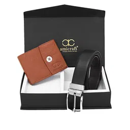amicraft Men Black & Brown Accessory Gift Set-image-47