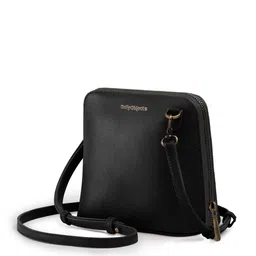 DailyObjects Leather Structured Sling Bag with Zip Wallet image 2