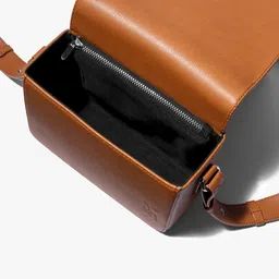 DailyObjects Leather Structured Sling Bag with Zip Wallet image 3