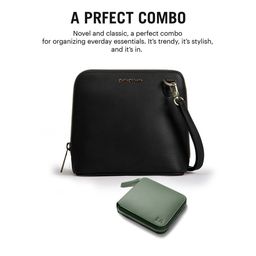 DailyObjects Leather Structured Sling Bag with Zip Wallet image 5