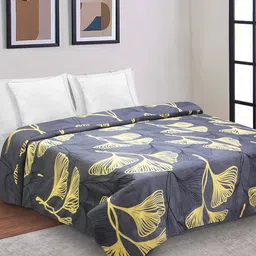 Good Homes by Home Candy Grey & Yellow Printed Zipper Duvet Cover-picture-2