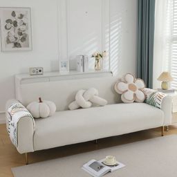 HOKIPO Green & White Printed Polyester 2 Piece Sofa Cover With Arms-image-101