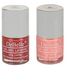 DeBelle Set Of 2 Gel Nail Polish - Scarlet Ruby & Apricot Dew - 15ml Each image 4