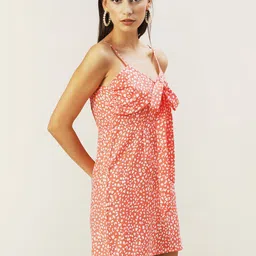 DressBerry Peach-Coloured Bodycon Mini Dress-image-12