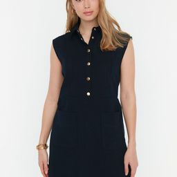 Trendyol Shirt Collar Sleeveless Cotton Dress-picture-28