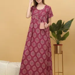 Sweet Dreams Printed Maxi Nightdress-image-87