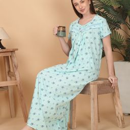 Sweet Dreams Women Floral Printed Maxi Nightdress-image-57