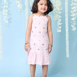 KID1 Girls Floral Print Drop-Waist Dress-image-95