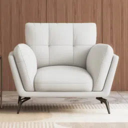 urban ladder Vetra 1 Seater Leather Sofa In White-picture-27