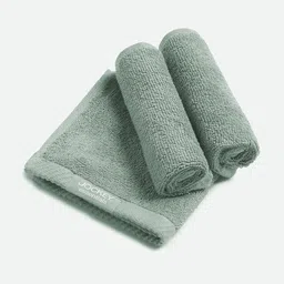 Jockey Set of 3 Cotton TerrySea Green-Colored 500 GSM  Ultrasoft Face Towels-picture-9