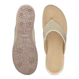 Rocia Textured Open Toe Flats With Laser Cuts image 2