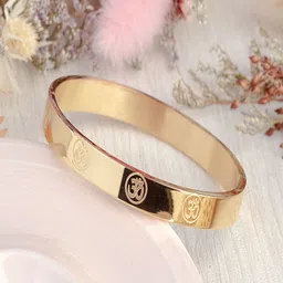 Fashion Frill Men Gold-Plated Kada Bracelet-image-44