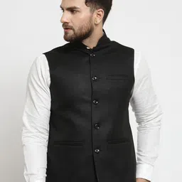 TREEMODA Mandarin Collar Sleeveless Nehru Jackets-picture-32