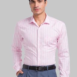 Park Avenue Slim Fit Vertical Striped Pure Cotton Formal Shirt-image-40