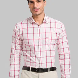 Park Avenue Slim Fit Windowpane Checked Pure Cotton Formal Shirt-picture-42