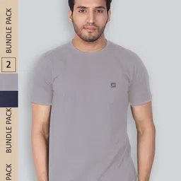 LUX NITRO Pack Of 2 Anti Odour Round Neck Lounge T-shirts-image-21