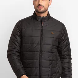 SPYKAR Men Black Striped Padded Jacket-25
