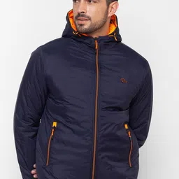 SPYKAR Men Blue peacoat Padded Jacket-image-78