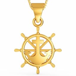 Joyalukkas 22KT The Boat Helm Pendant Gold-2.11 gm-image-61