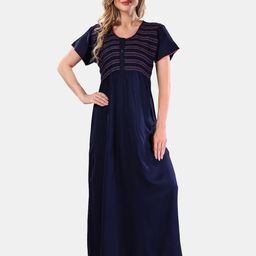 Be You Round Neck Maxi Nightdress-image-39