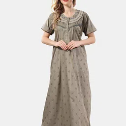 Be You Floral Printed Maxi Nightdress-image-62