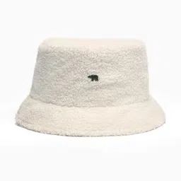 THE BEAR HOUSE Men Cream-Coloured Self Design Bucket Hat-image-90