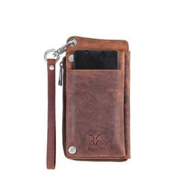Goatter Men Brown & Black Leather Passport Holder with Passport Holder-image-28