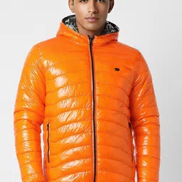 Peter England Casuals Hooded Long Sleeves Nylon Puffer Jacket-picture-56