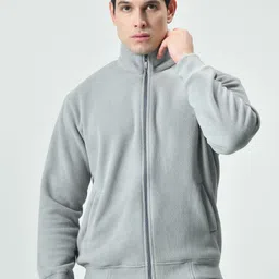 BAESD Men Mock Collar Solid Woollen Casual Lightweight Bomber Jacket-image-84