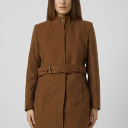 Van Heusen Woman Mock Collar Solid Casual Open Front Jacket-18