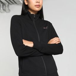 Puma Zippered Terry Regular Fit Cotton Sporty Jacket-image-77