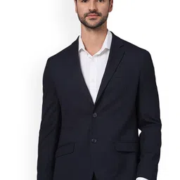 Celio Slim-Fit Notched Lapel Collar Single-Breasted Formal Blazer-image-24