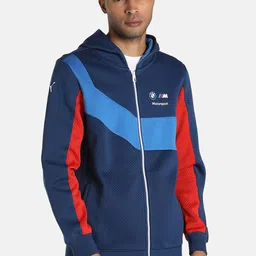 PUMA Motorsport Men Blue BMW M Motorsport Hooded Sweat Motorsport Regular Fit Jacket-picture-54
