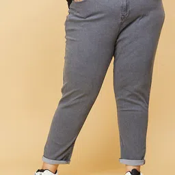 max Plus Size Women Grey Jeans-6