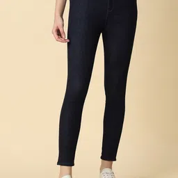 Allen Solly Woman Skinny Fit Mid-Rise Clean Look Cotton Cropped Jeans-image-13