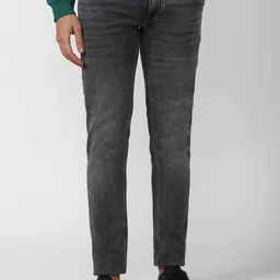 Peter England Casuals Men Grey Tapered Fit Heavy Fade Jeans-image-89