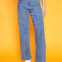 BAESD Women Clean Look Light Shade Straight Fit High Waist Non Stretchable Denim Jeans-image-38