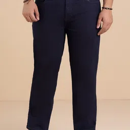 Big Hello - The Plus Life Men Solid Straight Fit Low-Rise Clean Look Jeans-image-77