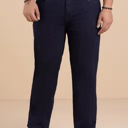 BIG HELLO Men Straight Fit Low-Rise Clean Look Cotton Jeans-image-88