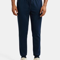 Jockey Men Navy Blue Super Combed Cotton Rich Athleisure Slim Fit Joggers-image-115