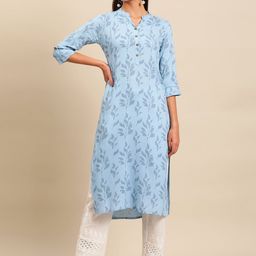 Sangria Women Floral Printed Flared Sleeves Floral Kurta-image-12