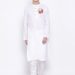 DEVOILER Typpography Printed Straight Kurta-40
