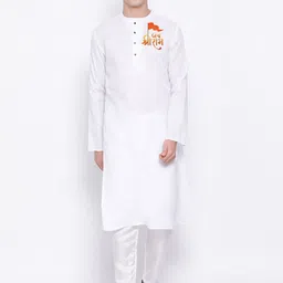 DEVOILER Ethnic Motifs Band Collar Long Sleeve Straight Kurta-image-89
