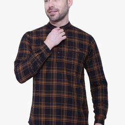 Kuons Avenue Checked Cotton Kurta-image-93
