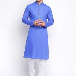 Sanwara Men Blue Kurta-image-38